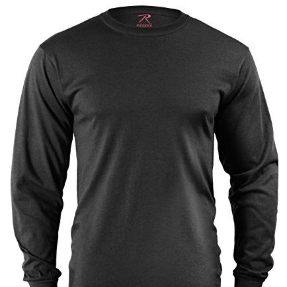 Rothco Long Sleeve Solid T-Shirt new black
